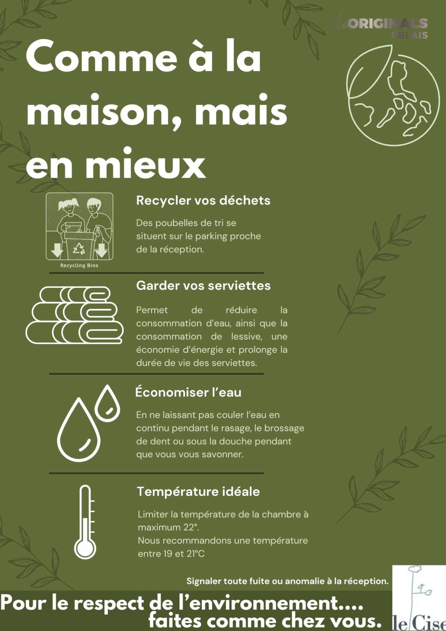 Les Gestes eco - Hôtel le Cise